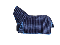 AXIOM POLYCOTTON BLUE & NAVY CHECK UNLINED COMBO